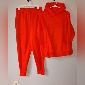 Real Orange Hoodie and Matching Pants, XL